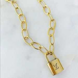 ALV jewels authentic Louis Vuitton lock necklace